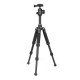 XTGP441 Portable Tripod 3 Sections Foldable Telescopic Tripod with Ball Head for DSLR Cameras