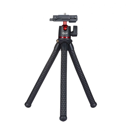 MT-11 Octopus Flexible 1.2KG Payload Black Tripod with 2 in 1 Phone Clip for DSLR Camera Smartphone MT-11 Octopus Flexible 1.2KG Payload Black Tripod with 2 in 1 Phone Clip for DSLR Camera Smartphone
