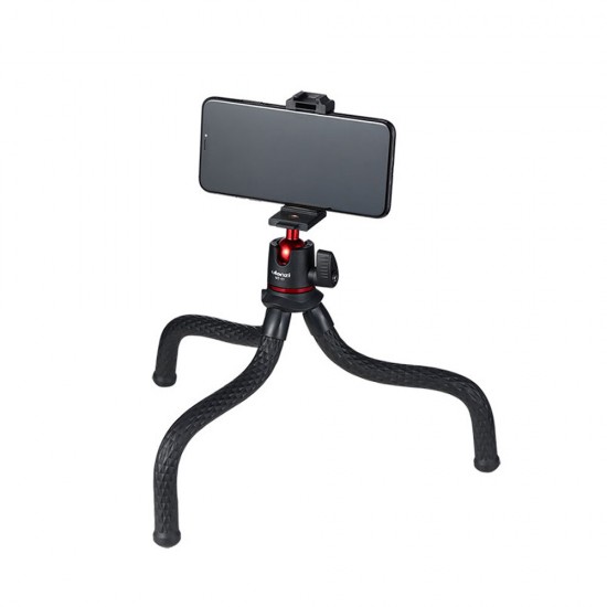 MT-11 Octopus Flexible 1.2KG Payload Black Tripod with 2 in 1 Phone Clip for DSLR Camera Smartphone MT-11 Octopus Flexible 1.2KG Payload Black Tripod with 2 in 1 Phone Clip for DSLR Camera Smartphone