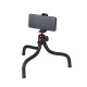 MT-11 Octopus Flexible 1.2KG Payload Black Tripod with 2 in 1 Phone Clip for DSLR Camera Smartphone