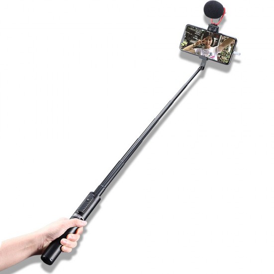 SK-02 Portable 10M bluetooth Remote Control Selfie Stick with Vlog Video Tripod with Extend Microphone Interface SK-02 Portable 10M bluetooth Remote Control Selfie Stick with Vlog Video Tripod with Extend Microphone Interface