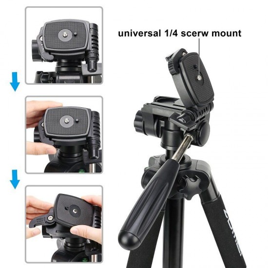 Tripod Q222 Monopod Camera Stand Multi-function Flexible Professional Tripod for Travel Smartphone Camera DSLR Projector
