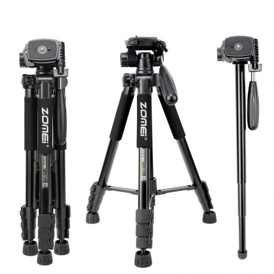 Tripod Q222 Monopod Camera Stand Multi-function Flexible Professional Tripod for Travel Smartphone Camera DSLR Projector