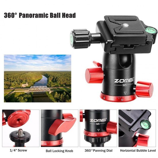 M5 Travel Camera Tripod Lightweight Aluminum Tripod Compact Portable Stand with 360 Degree Ball Head and Carry Bag Case M5 Travel Camera Tripod Lightweight Aluminum Tripod Compact Portable Stand with 360 Degree Ball Head and Carry Bag Case
