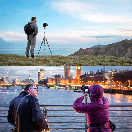 M5 Travel Camera Tripod Lightweight Aluminum Tripod Compact Portable Stand with 360 Degree Ball Head and Carry Bag Case M5 Travel Camera Tripod Lightweight Aluminum Tripod Compact Portable Stand with 360 Degree Ball Head and Carry Bag Case