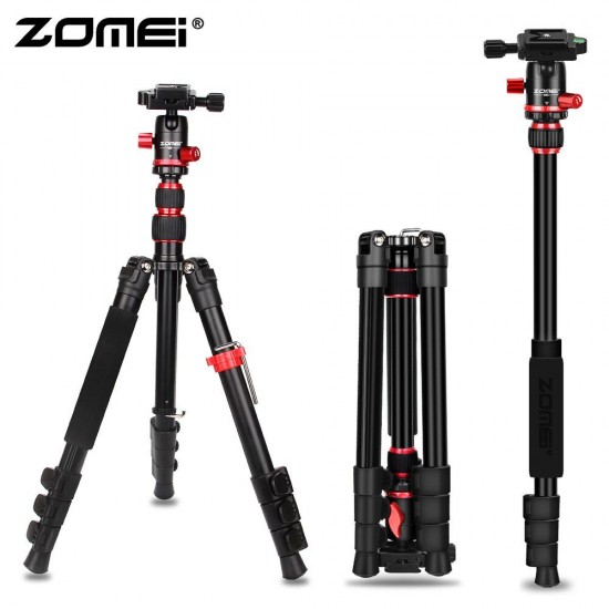 M5 Travel Camera Tripod Lightweight Aluminum Tripod Compact Portable Stand with 360 Degree Ball Head and Carry Bag Case