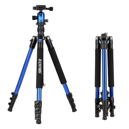 Q555 Professional Tripod Aluminum Flexible Portable Camera Tripod Stand Tripe with Ball Head for DSLR camera Smartphones