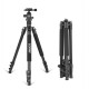 Q555 Professional Tripod Aluminum Flexible Portable Camera Tripod Stand Tripe with Ball Head for DSLR camera Smartphones