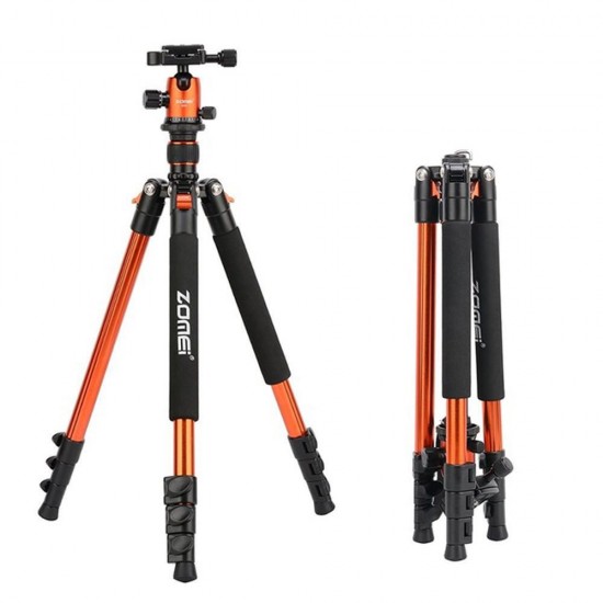 Q555 Professional Tripod Aluminum Flexible Portable Camera Tripod Stand Tripe with Ball Head for DSLR camera Smartphones