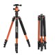 Q555 Professional Tripod Aluminum Flexible Portable Camera Tripod Stand Tripe with Ball Head for DSLR camera Smartphones