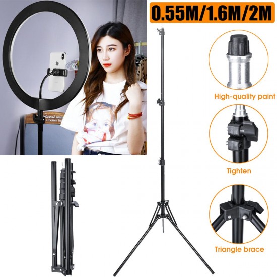 Photography 55cm 1.6m 2m Reflexed Light Bracket Anchor Mobile Phone Self-timer Tripod Photo Bracket Fill Light Lamp Foldable Bracket