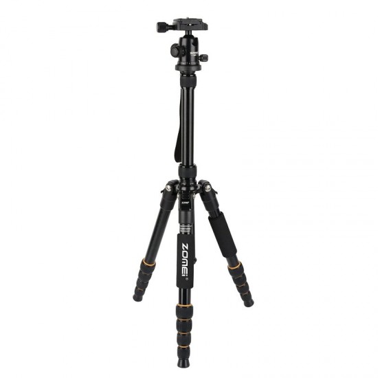 Q666 Lightweight Portable Professional Travel Camera Tripod Monopod Aluminum Ball Head Compact for Digital SLR DSLR Camera