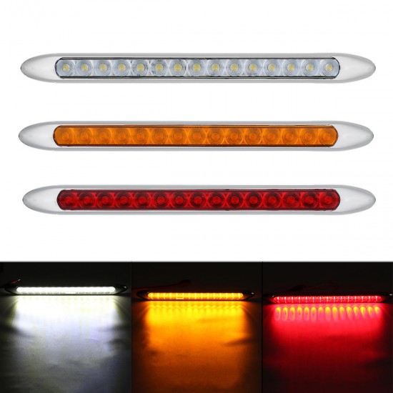 10-30V 15 LED Ultra-slim Trailer Truck Caravan Tail Light Stop Reverse Turn Signal Indicator light