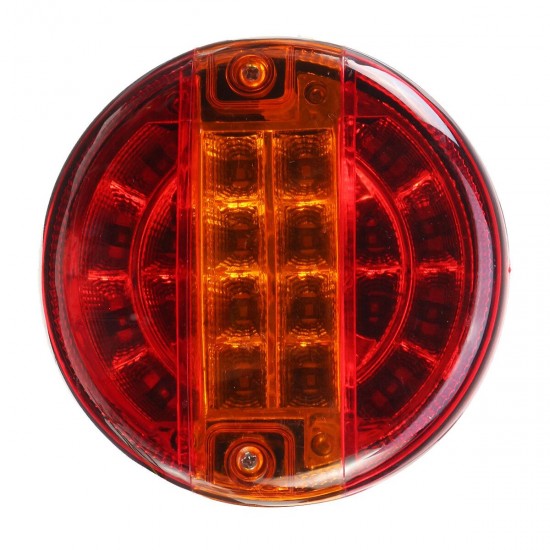 10-30V Car Rear Tail Light Round Hamburger LED Lamp For Lorry Truck Van Trailer