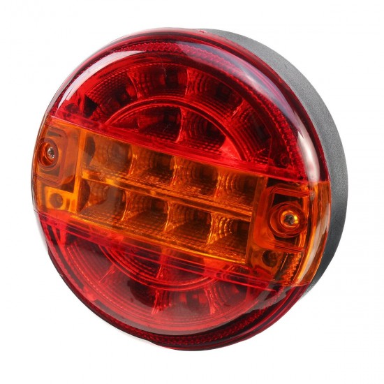 10-30V Car Rear Tail Light Round Hamburger LED Lamp For Lorry Truck Van Trailer