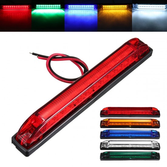 12LED Side Marker Light Tail Signal Lamp White/Green/Yellow/Red/ Blue 12V-24V for Trailer Truck Ute Boat Caravan