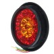 12V 16LED Turn Signal Light Brake Stop Tail Lamp Round For Truck Trailer Lorry