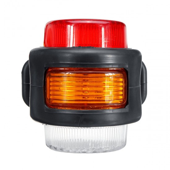 12V-24V 11 LED Double Side Marker Light Indicator Lamp Rubber Outline For Trailer Truck Caravan Van