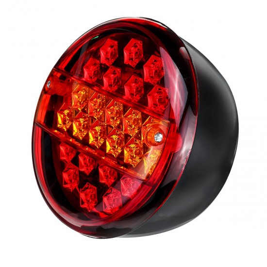 12V 25LED Hamburger Rear Tail Lamp Round Stop Indicator Light for Trailer Truck Caravan Van Bus 12V 25LED Hamburger Rear Tail Lamp Round Stop Indicator Light for Trailer Truck Caravan Van Bus