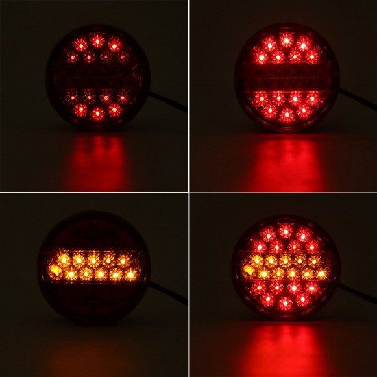 12V 25LED Hamburger Rear Tail Lamp Round Stop Indicator Light for Trailer Truck Caravan Van Bus 12V 25LED Hamburger Rear Tail Lamp Round Stop Indicator Light for Trailer Truck Caravan Van Bus