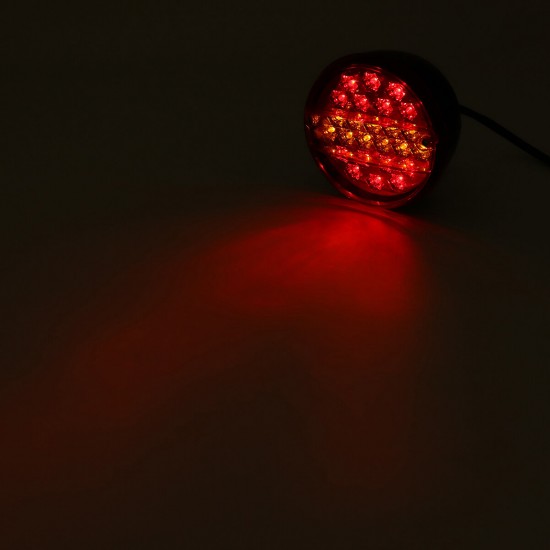 12V 25LED Hamburger Rear Tail Lamp Round Stop Indicator Light for Trailer Truck Caravan Van Bus 12V 25LED Hamburger Rear Tail Lamp Round Stop Indicator Light for Trailer Truck Caravan Van Bus