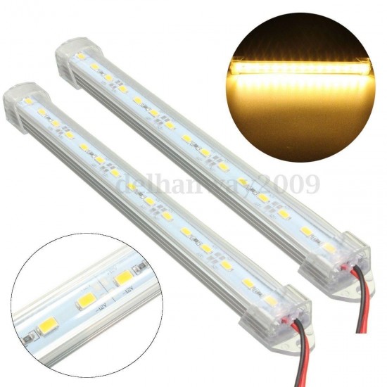 12V 50cm Car Clear LED 5630 SMD Interior Strip Light Bar Van Caravan Fish Tank