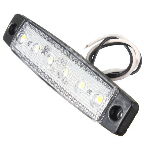 12V 6LED Truck Bus Trailer Side Marker Indicator Light Lamp