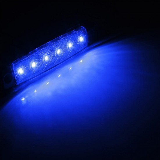 12V 6LED Truck Bus Trailer Side Marker Indicator Light Lamp