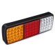 12V 75 LED Rear Tail Lights Brake Reverse Lamp Red+Yellow+White Waterproof For Truck Ute Boat Trailer