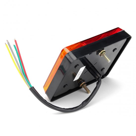 12V 8 LED Car Truck LED Rear Tail Brake Lights Warning Turn Signal Lamp Red+Yellow 2PCS for Lorry Trailer Caravans 12V 8 LED Car Truck LED Rear Tail Brake Lights Warning Turn Signal Lamp Red+Yellow 2PCS for Lorry Trailer Caravans