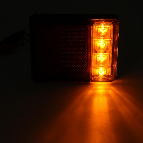 12V 8 LED Car Truck LED Rear Tail Brake Lights Warning Turn Signal Lamp Red+Yellow 2PCS for Lorry Trailer Caravans 12V 8 LED Car Truck LED Rear Tail Brake Lights Warning Turn Signal Lamp Red+Yellow 2PCS for Lorry Trailer Caravans