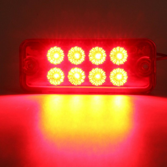 12V 8 LED Side Marker Light Lamp Truck Trailer Lorry Caravan Waterproof