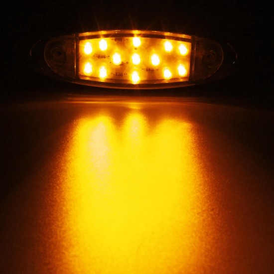 12V Car Side Lights F5 Straight Bulb 13 Lamp Beads Truck edge Warning Lamp