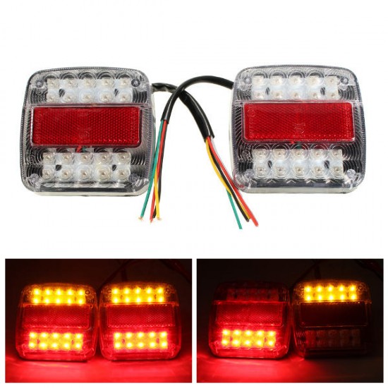 12V LED Caravan Truck Trailer Stop Rear Tail License Plate Indicator Lamp