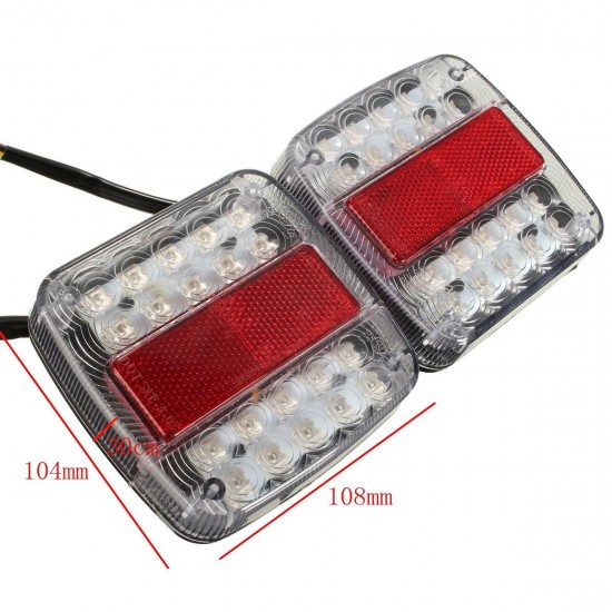 12V LED Caravan Truck Trailer Stop Rear Tail License Plate Indicator Lamp