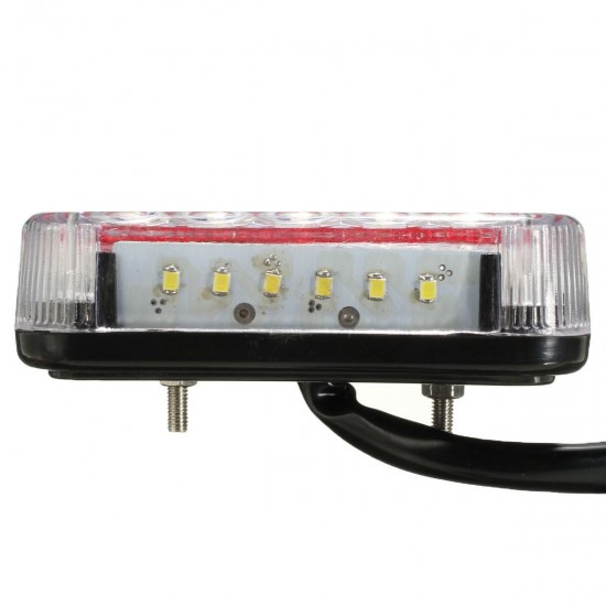 12V LED Caravan Truck Trailer Stop Rear Tail License Plate Indicator Lamp