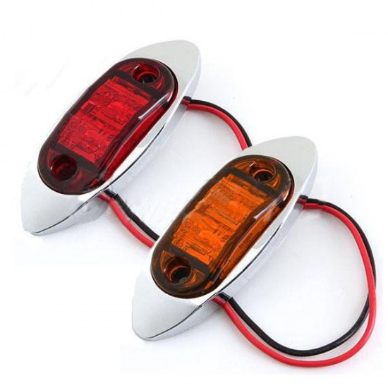 12V LED Side Mark Light Trailer Truck Clearance Lamp DOT&SAE Approved