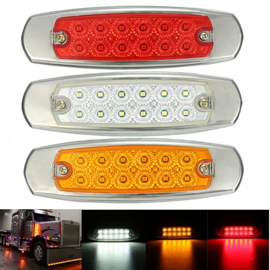 12V LED Side Marker Indicator Light Lamp For Truck Trailer Lorry Van Bus