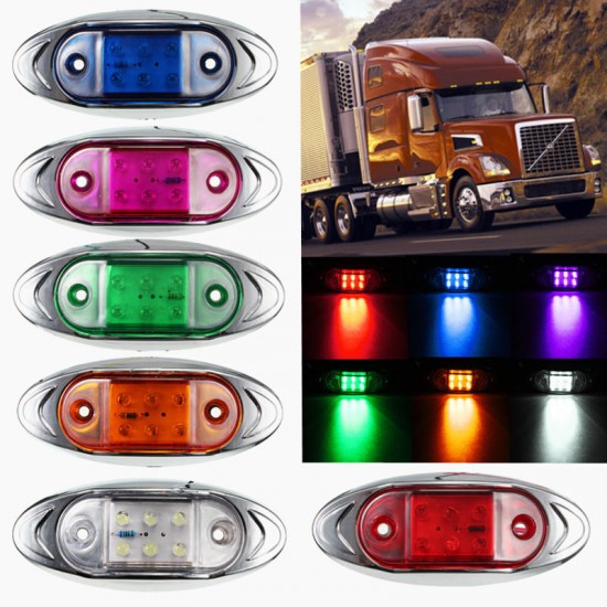 12V Waterproof Side Marker Clearance Lights 6 LED Warning Lamp Bulb 12V Waterproof Side Marker Clearance Lights 6 LED Warning Lamp Bulb