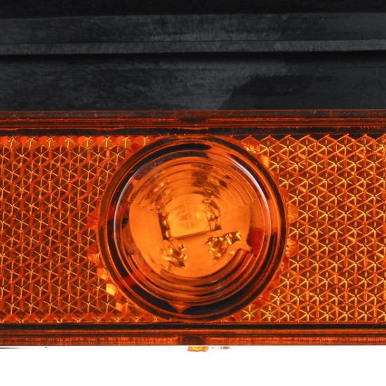 12V/24V LED Side Marker Lights Reflector With Bracket Amber For Trailer Truck
