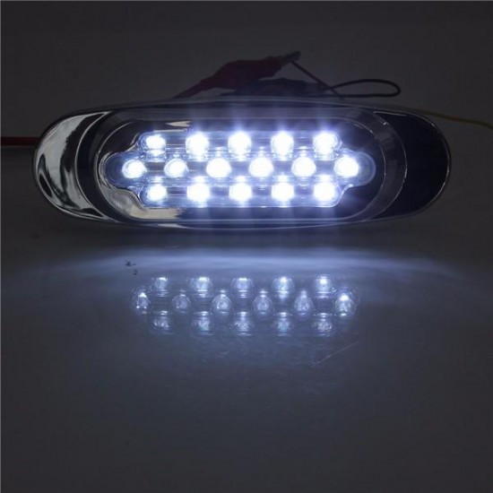 16LED Side Marker Indicator Light For Bus Truck Lorry Trailer Red White Yellow DC12V