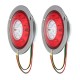 19 LED Truck Lorry Brake Lights Stop Turn Tail Lamp Stainless Steel Turn Signal Stop Lights