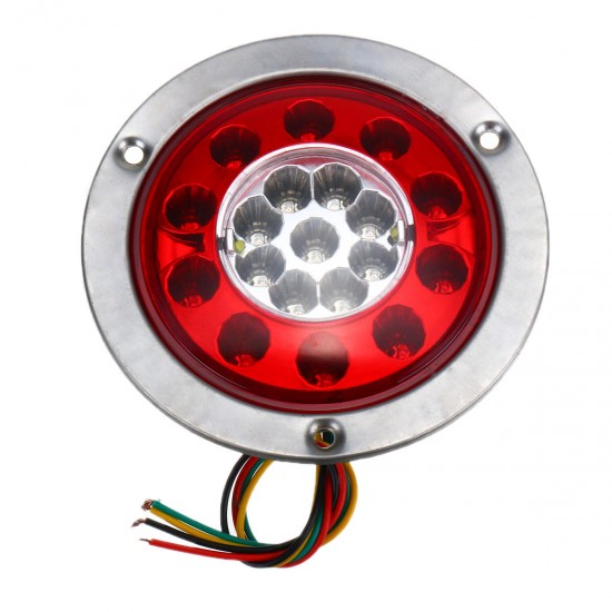 19 LED Truck Lorry Brake Lights Stop Turn Tail Lamp Stainless Steel Turn Signal Stop Lights