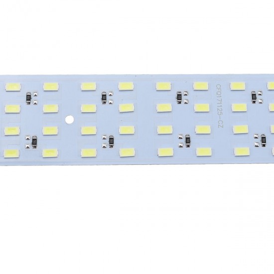 23CM 5W 72 LED White Interior Dome Lights Bar DC 24V 6000K White with Switch for Car Van RV Truck Trailer Boat