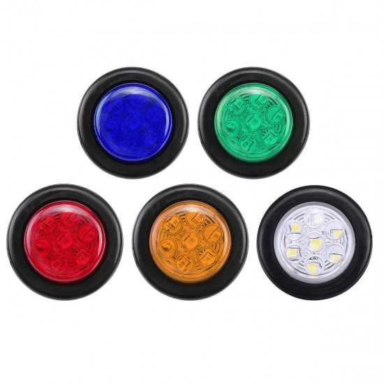 24V LED Mini Small Round Side Marker Light Truck Trailer RV Car Bullet Lamp