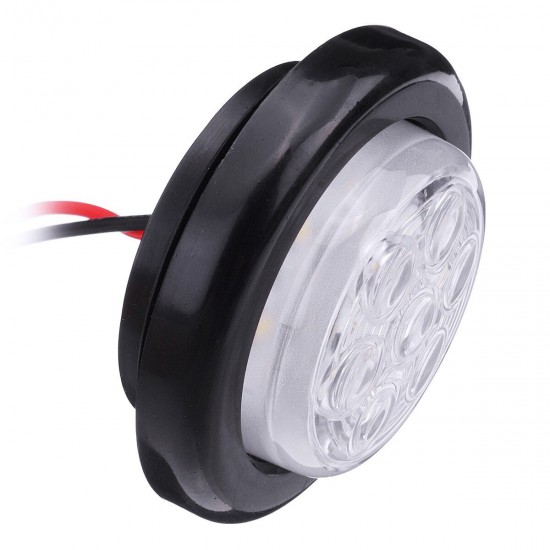 24V LED Mini Small Round Side Marker Light Truck Trailer RV Car Bullet Lamp