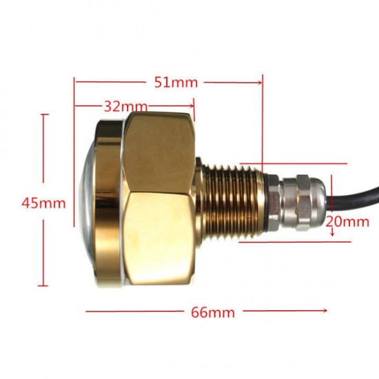 27W 1800LM DC 11-28V Titanium Under Water LED Light for Yacht Boat Car Motorcycle