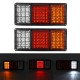 2PCS 24V 55 LED Trailer Lights Rear Tail Light Truck Caravan Stop Indicator Lamps