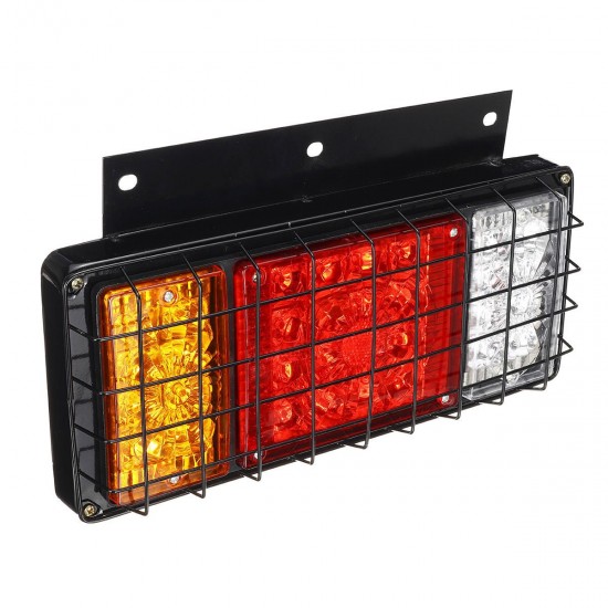 2PCS LED Tail Brake Lights Rear Turn Lamp for 24V Trailer Truck Caravans Boat