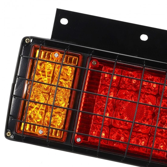 2PCS LED Tail Brake Lights Rear Turn Lamp for 24V Trailer Truck Caravans Boat